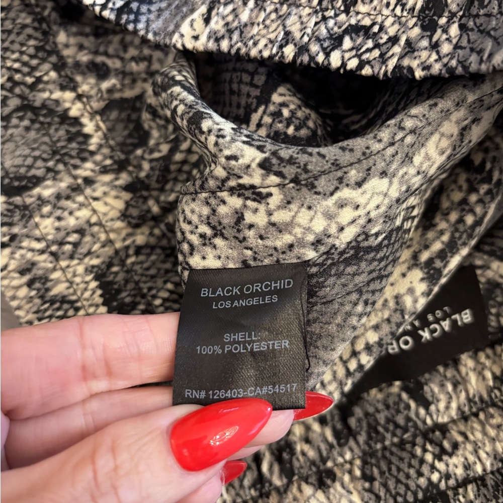 Black Orchid Grey Python Track Suit. Jacket Is Large. Pants are 28. - Picture 14 of 16